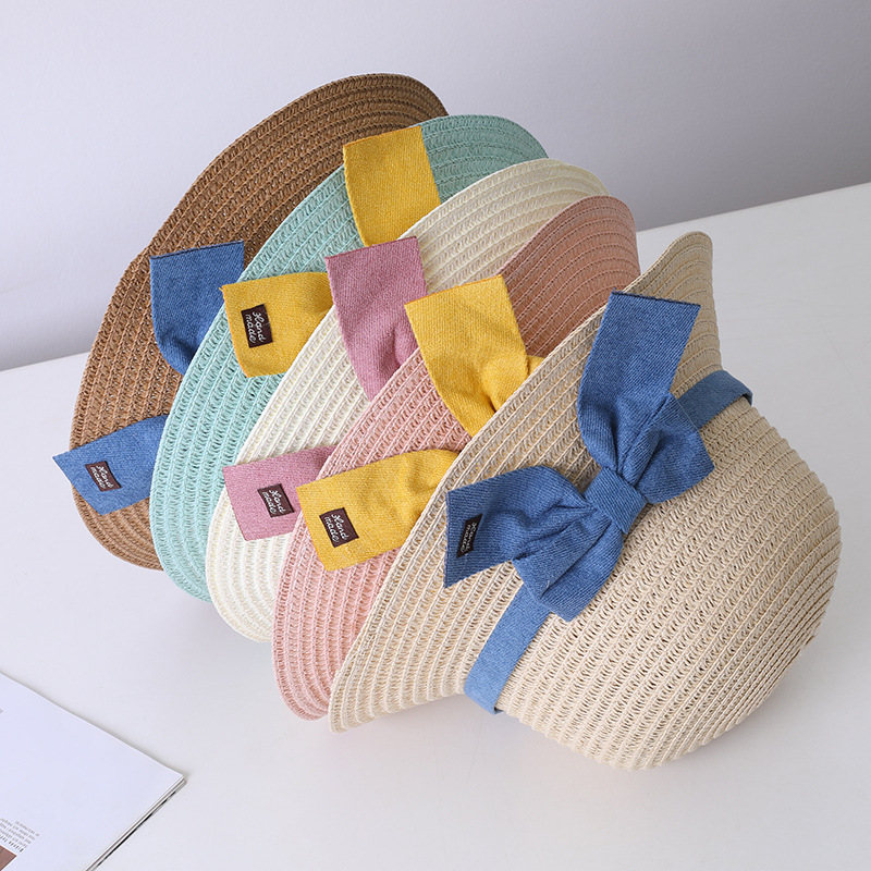 147g Weight Hat Classification straw Fabric Type Straw Hat Hats Type 1 Piece, 1 Set Quantity Holiday, Outdoor Occasion Bow Knot Pattern All Seasons Season Children Unisex Gender Sweet Style Children Unisex Sweet Bow Knot Straw Hat 7