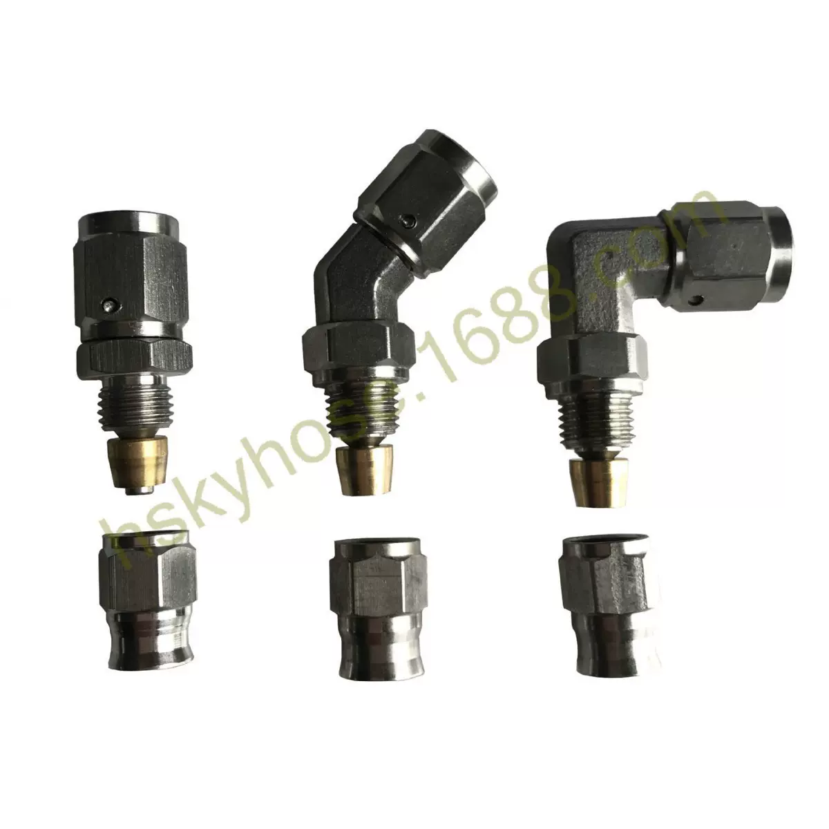 AN3不锈钢接头0度刹车接头，AN3刹车专用油管接头，刹车钢吼接头