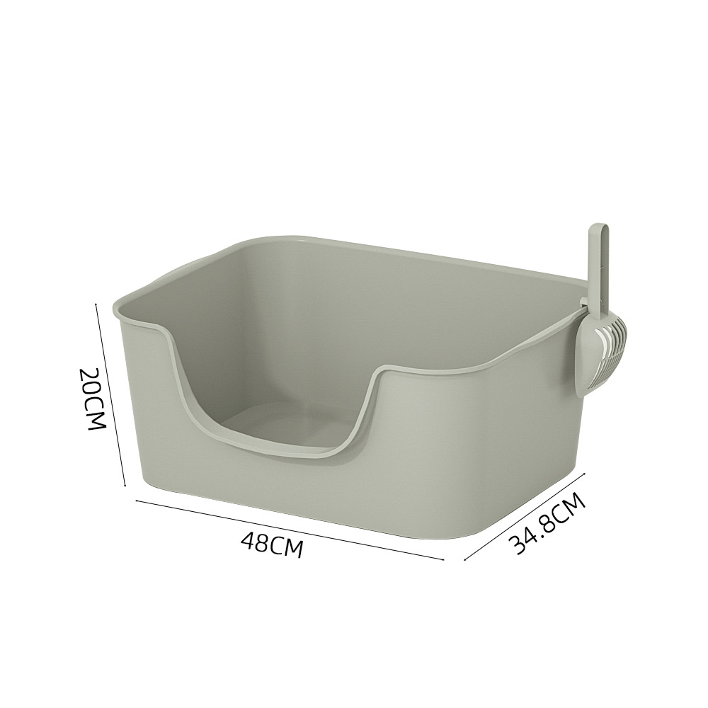 Gran cuenca de arena semicerrada para gatos anti-splashing integrado inodoro para gatos fácil de limpiar cuenca de excremento para gatos con pala fábrica al por mayor