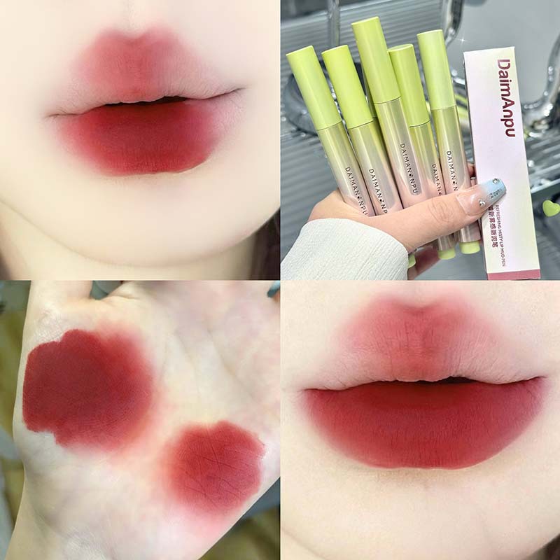 Demanpu lápiz de barro de labios fresco y brumoso mate, suave y suave, pseudo-maquillaje de primavera, brillo de labios transfronterizo, lápiz labial image 10