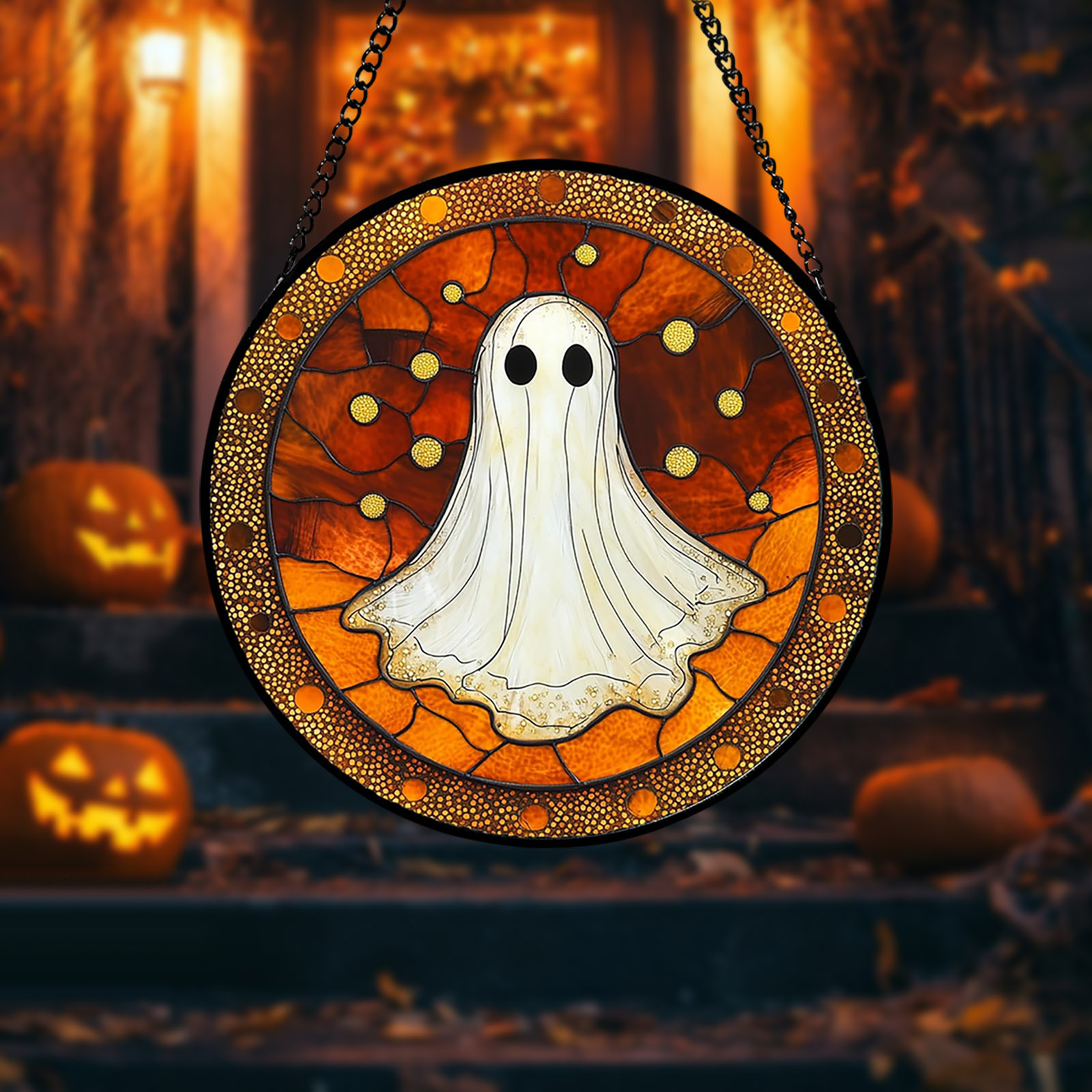 1 pieza Ghost Dreamcatcher Red Acrylic Logo - Red