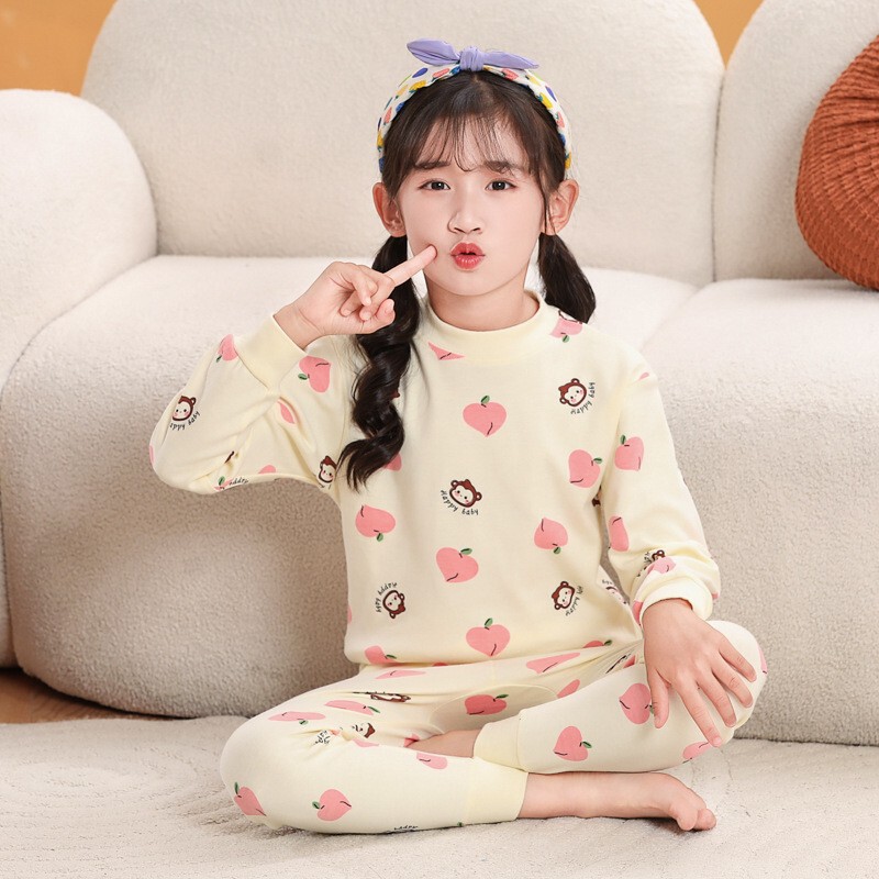 儿童秋衣秋裤男童纯棉保暖内衣宝宝全棉毛衫睡衣套装女童衬衣衬裤|undefined