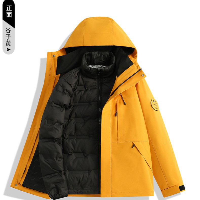 Men's and Women's White Goose down Cold-Proof Clothing, Windproof, Water-Repellent, Warm, Heat-Sealed and Taped Jacket, All-In-One down Jacket