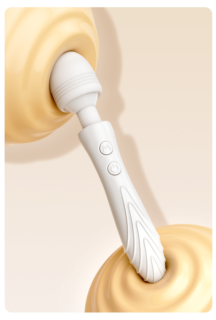 Jiuai Electric Vibrating AV Stick for Women, Dual-Vibration Insertable Adult Toy, White ABS — detail image 40