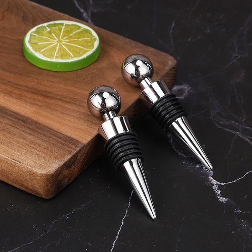 Creative vacuum 6-wire small head silicone red wine bottle stopper lower body alloy fresh-keeping red wine wine stopper accessories wine spout