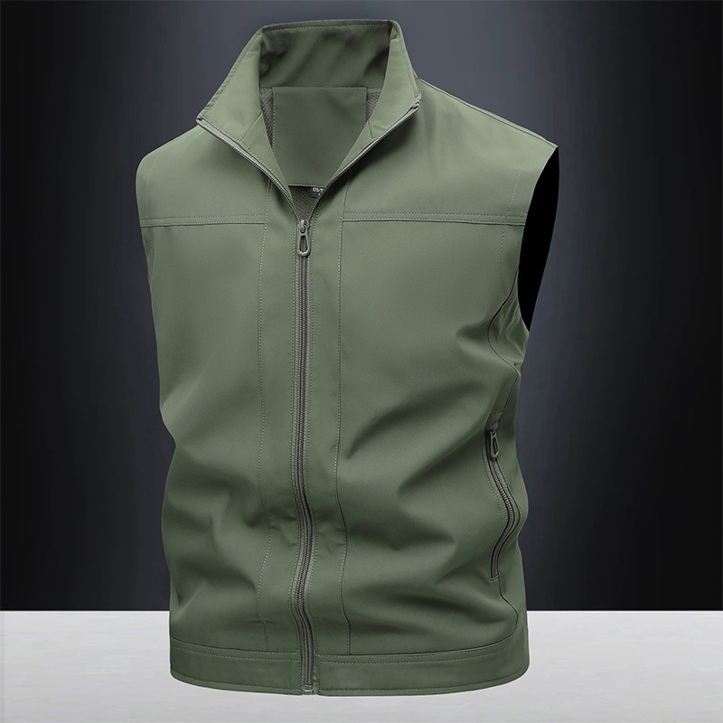Spring Trendy Men's Outdoor Casual Workwear Vest, Fashionable and Stylish Jacket with Windproof Multi-Pocket Design, Practical and Versatile Spring Trendy Men's Outdoor Casual Workwear Vest, Fashionable and Stylish Jacket with Windproof Multi-Pocket Design, Practical and Versatile