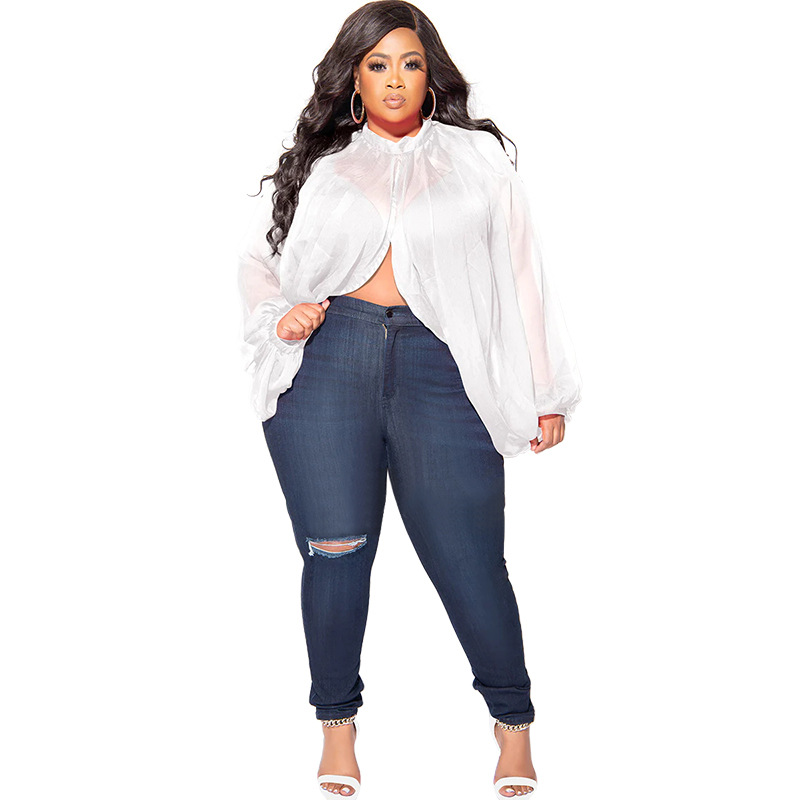 252g Weight Long Sleeve Sleeve Length Regular Sleeve Sleeve Type Spandex, Polyester, Chiffon Fabric Type Long Top Length Blouse Tops Type Daily, Street Occasion Round Neck Neckline Regular Fit Fit Type Color Block Pattern Spring&Summer Season Streetwear Style Blouse Long Sleeve Plus Size Tops Streetwear Color Block 15