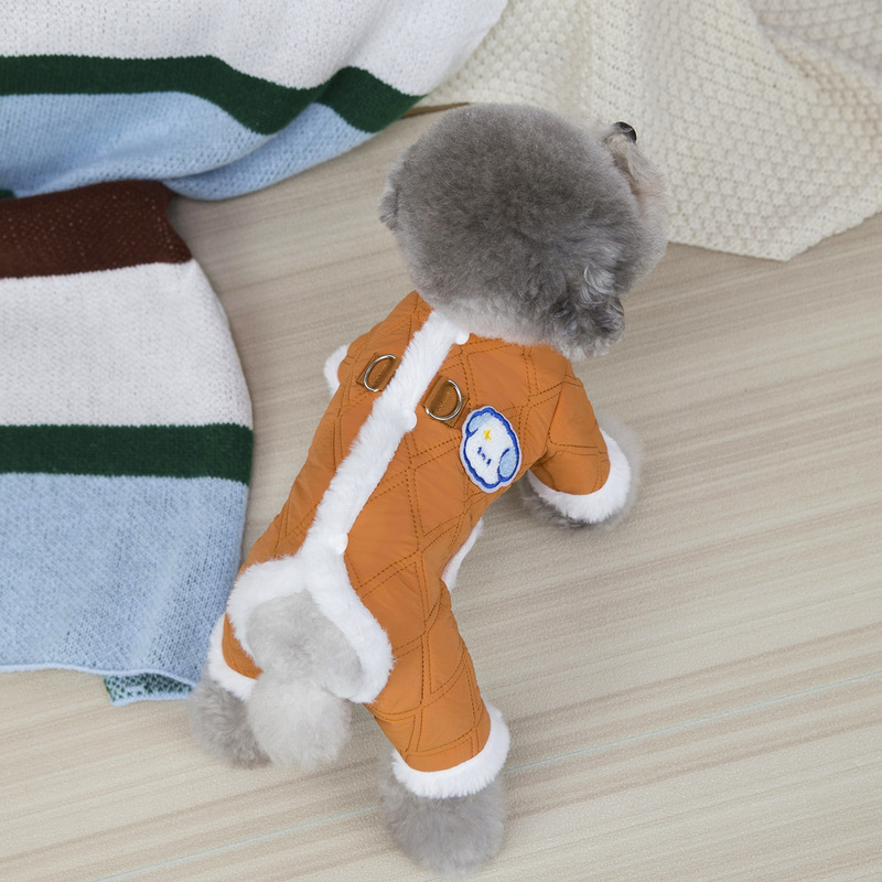 宠物服装小型犬狗衣服猫咪秋冬服装宠物衣服新款25双绗线四腿棉衣|undefined