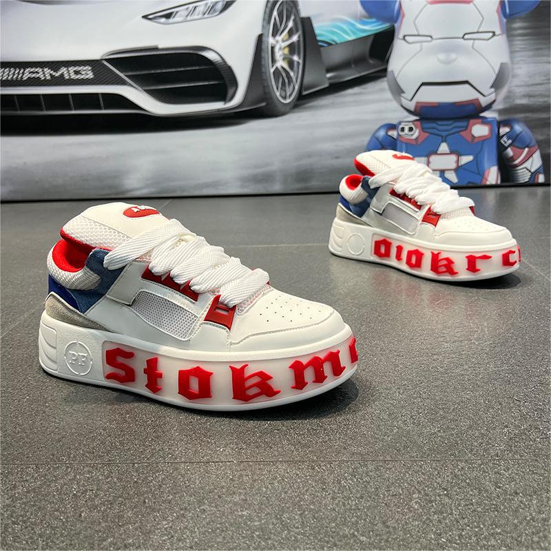 Scarpe casual da uomo con suola spessa stile campus comode_voghion.com