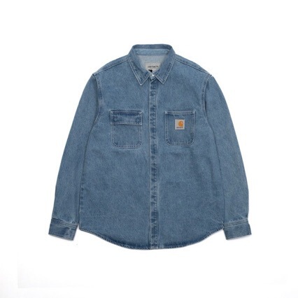 Cross-Border Supply Carhartt Wip Spring and Autumn Classic Logo Double-Pocket Washed Vintage Denim Shirt Jacket for Men and Women Cross-Border Supply Carhartt Wip Spring and Autumn Classic Logo Double-Pocket Washed Vintage Denim Shirt Jacket for Men and Women
