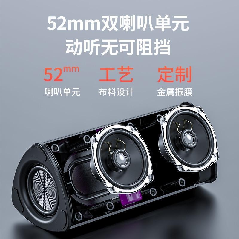 ワイヤレス Bluetooth スピーカーデュアルスピーカーミニポータブルカード重低音 USB 屋外サブウーファースピーカー携帯電話用|undefined