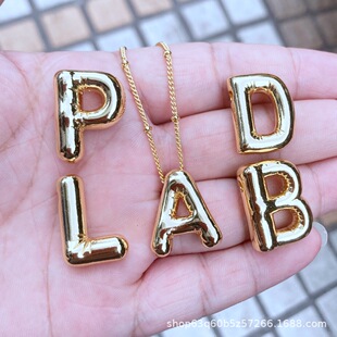 Gone letter copper pendant popular accessories DIY jewelry cross-border supply Europe and the United States Joker new necklace wholesale