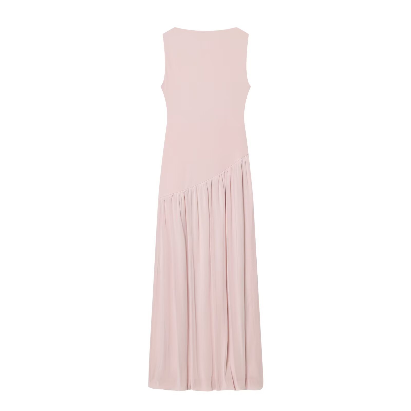 Women's Clothing Round Neck Mesh Patchwork Long Dress Elegant Stylish Summer New Arrival_ecoleips.com