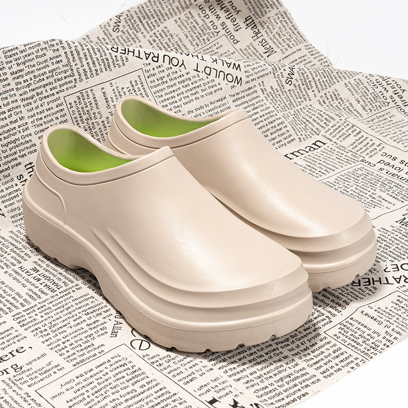 2025 новые тапочки на толстой подошве мужские нескользящие легкие без отверстия шеф-повар обувь мужской