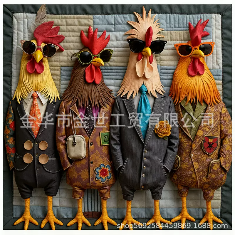 跨境Runway Roosters Jigsaw Puzzle 1000 Pieces有趣的公鸡拼图