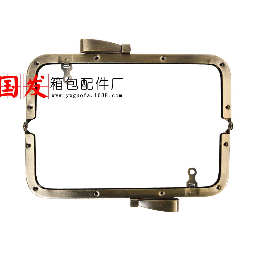 [Nuevo producto] agujero de tornillo 20cm cuadrado brillante sin agujero boca de arco de oro mano agujero accesorios de bolsa