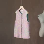 圆领桑蚕丝宝相花宋锦马夹