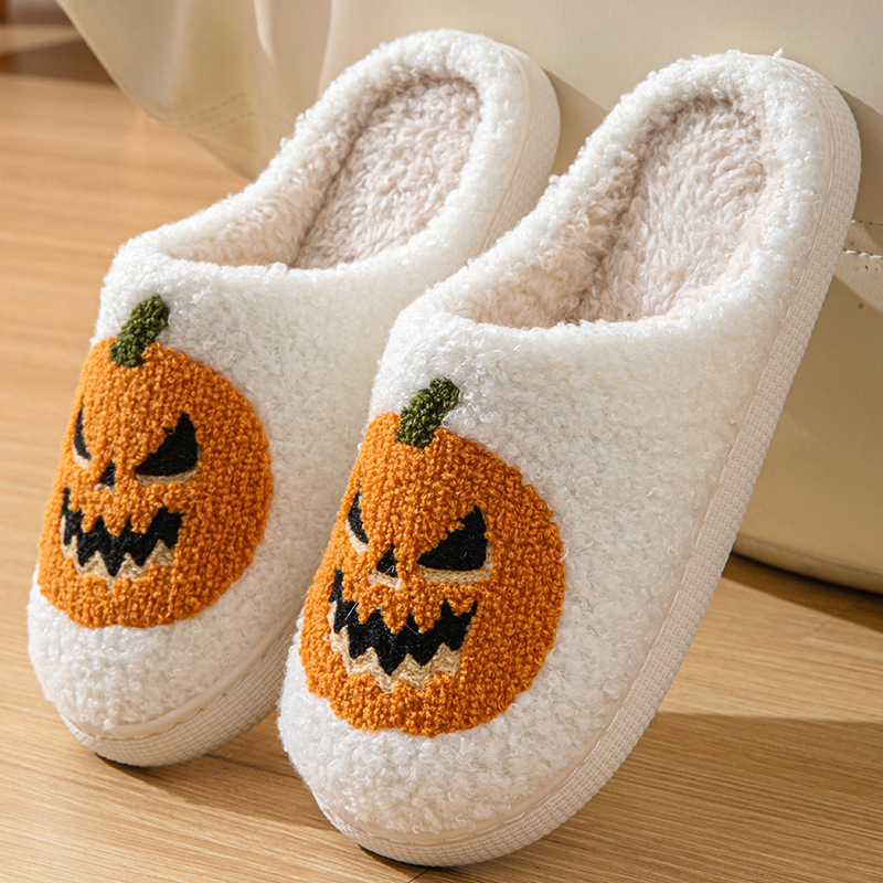 Autumn and Winter Couple Cotton Slippers Smiley Women's Indoor Home Warm fleece-lined Soft-soled Moon Shoes Non-slip Plush Men's Autumn and Winter Couple Cotton Slippers Smiley Women's Indoor Home Warm fleece-lined Soft-soled Moon Shoes Non-slip Plush Men's