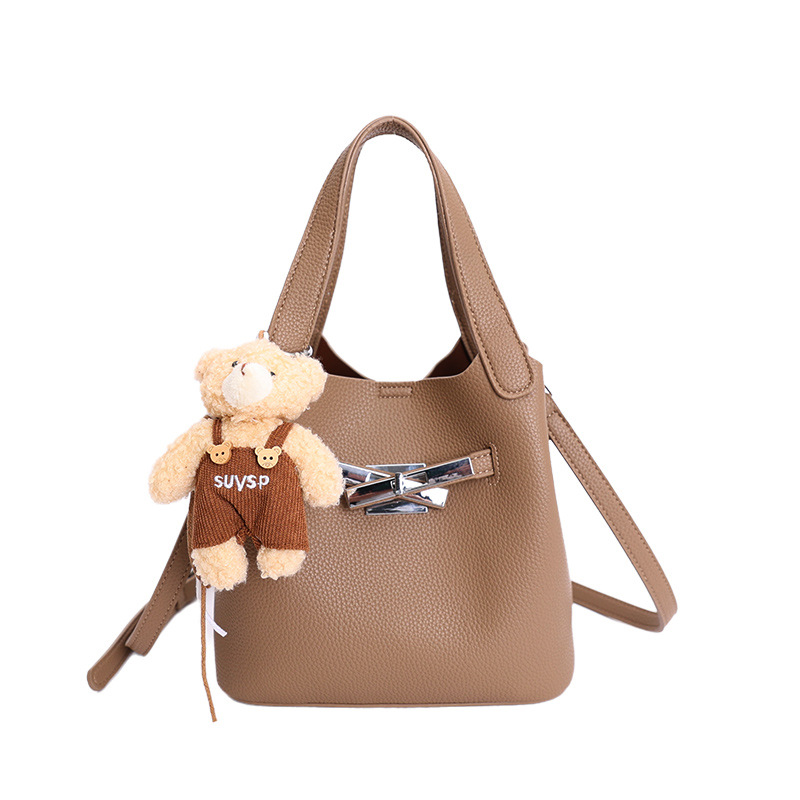 Bolsa de viaje coreana para niños y madres, bolso de balde de mano de mujer de alto nivel, bolso de lichi transfronterizo, bolso de Kelly, bolso de hombro