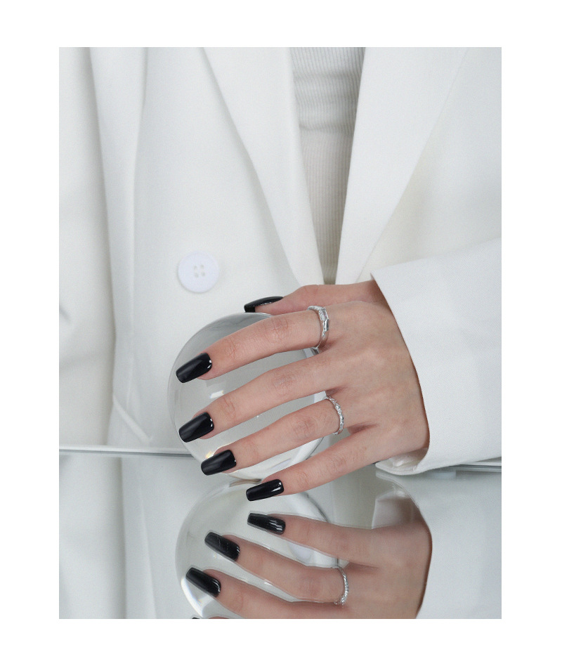 Simple Style Geometric Sterling Silver Plating Zircon Open Ring 1 Piece