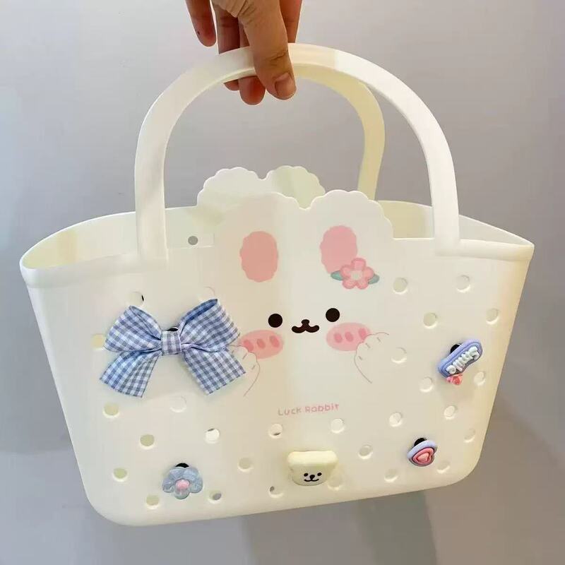 【ドーパミン】コントラストカラーのポータブルバスバスケット、買い物かご、バスルーム家庭用品収納バスケット、浴室用|undefined
