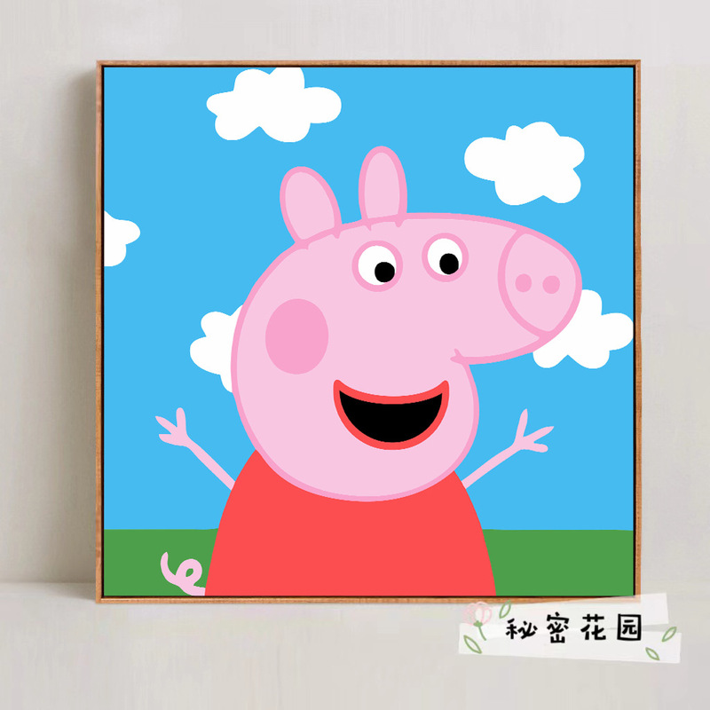 漫画 Q バージョンエッグマンパーティーシリーズ DIY デジタル油絵子供の手作り着色油絵装飾品卸売|undefined