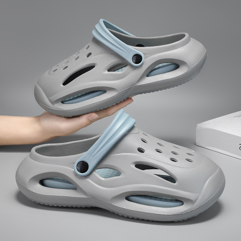 Transfronterizo 2025 verano nuevo desgaste ventilador bicolor ocio suave suela antisucio sandalias agujero zapatos agujero image 2