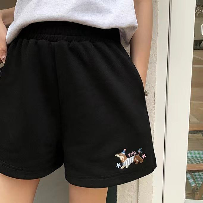 Black - Embroidered puppy