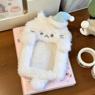 Little Red Book Plush Card Holder Kitten Meal Card Student Bus Protective Cover Inch Small Card Cute Storage