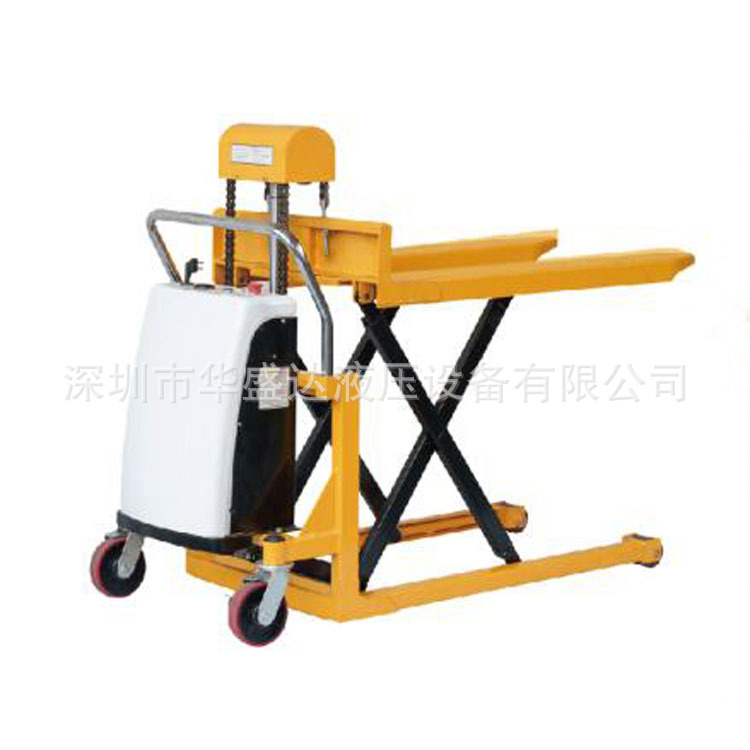 手动剪叉式高起升搬运车 电动高升程叉车 液压自动升降叉车