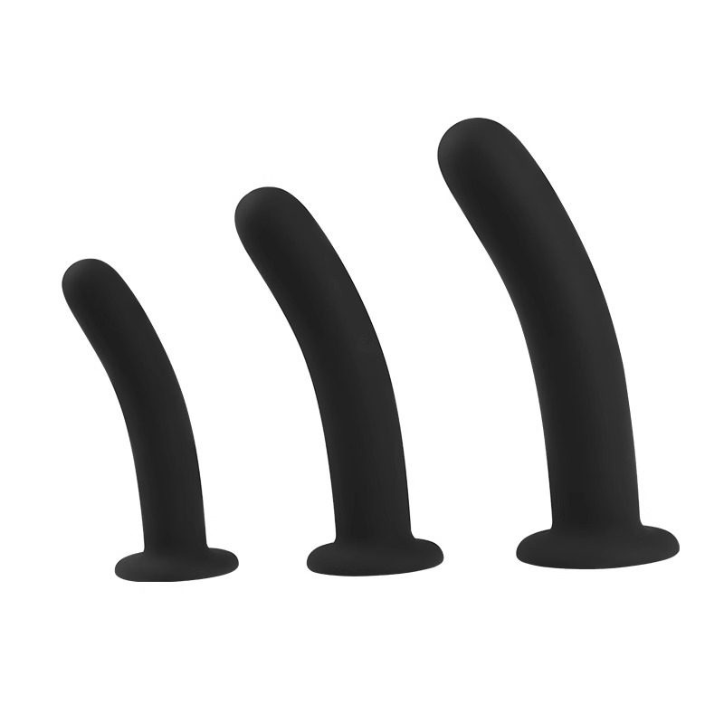 Wearable Silicone Anal Plug Dildo with Suction Base, Black — detail image 6