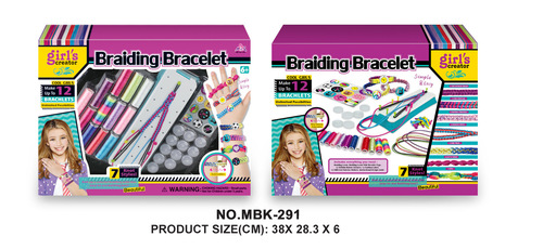 Cross-border best-selling children's creative DIY braiding hand rope intelligence set toy, girls fashion handmade bracelet gift
