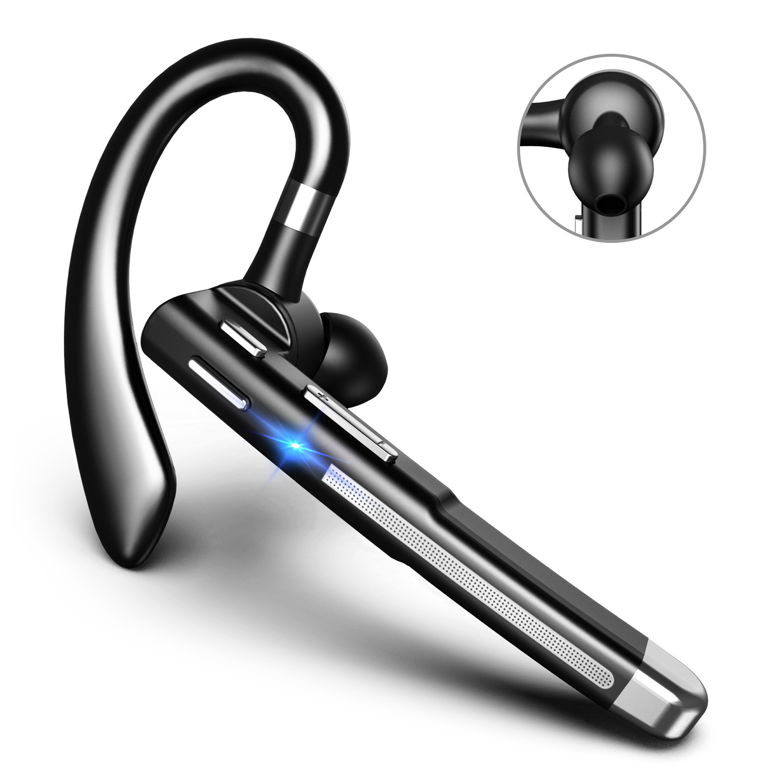 GY-252 Bluetooth Headset Business Ear-mounted Rotatable Single-ear Charging Bin