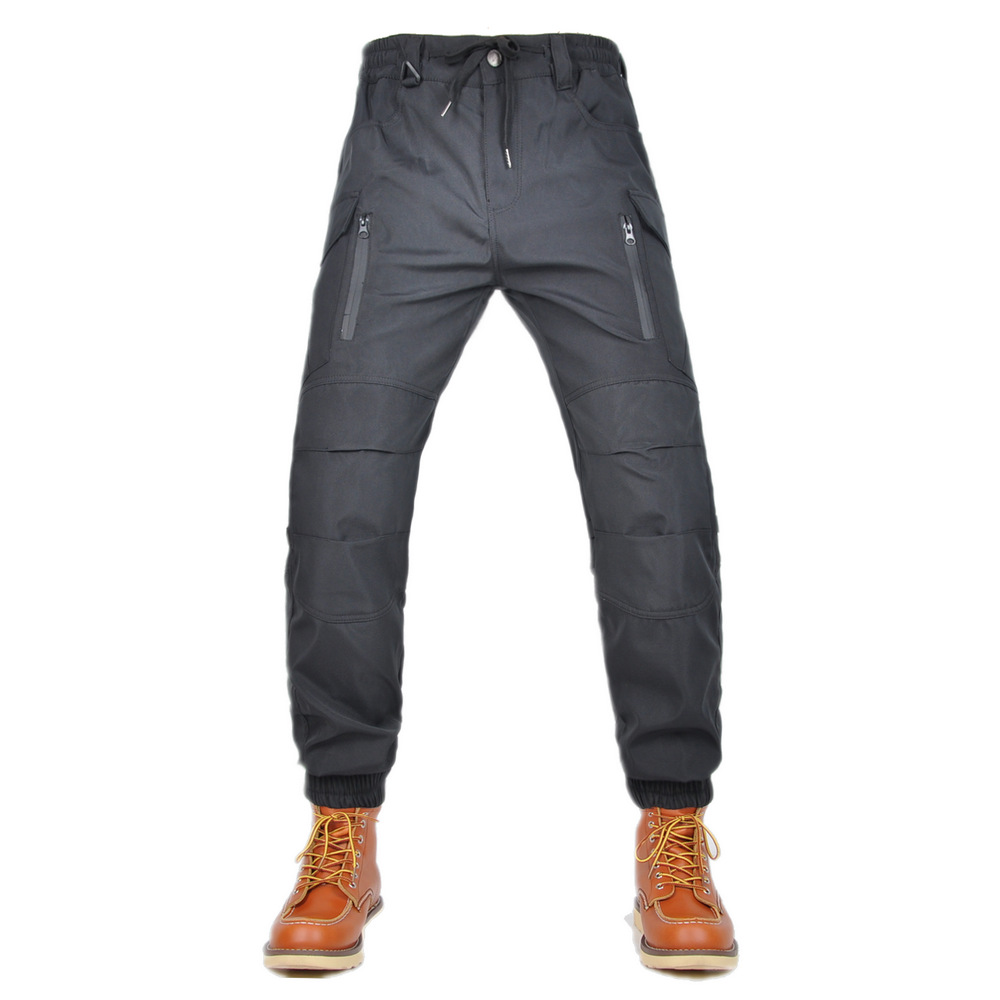 VOLERO motocicleta invierno pantalones de ciclismo impermeables con camisa gruesa a prueba de viento cintura alta locomotora pantalones de caída para hombre