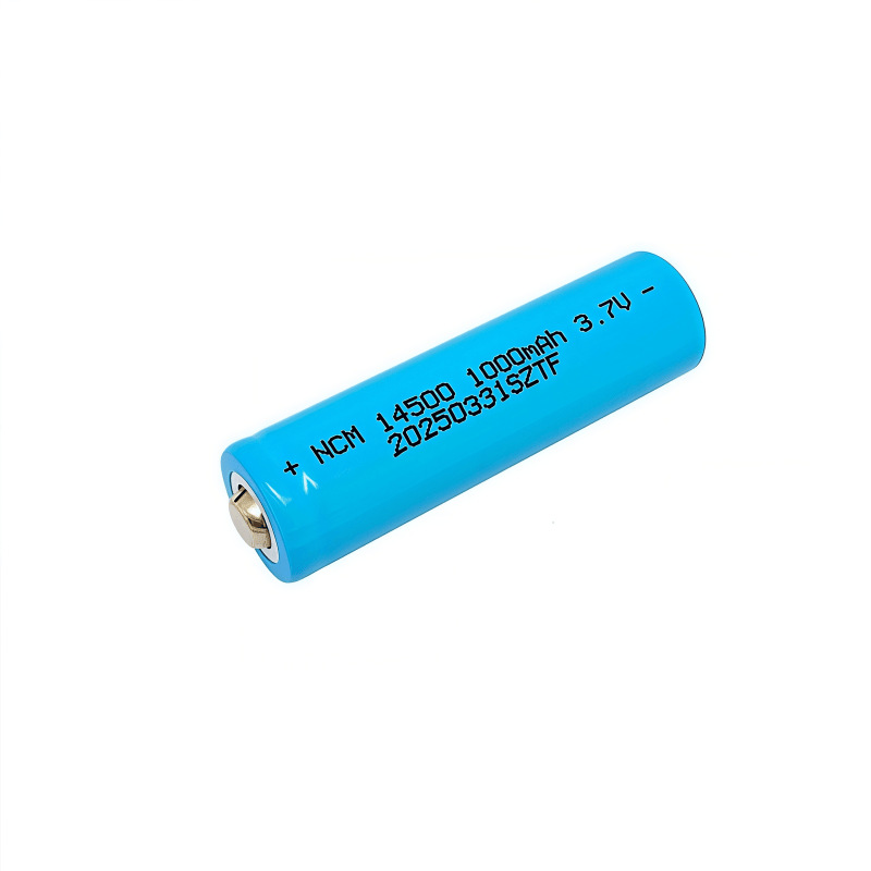 尖头14500锂电池3.7V 1000mah足容量5号充电电池手电筒充电锂电池