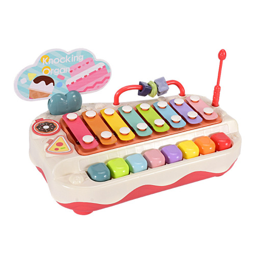 Educational eight-tone hand-knocking baby two-in-one xylophone musical instrument for 8-month-old infants and young children music toy piano