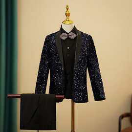 男童礼服西服套装2025生日小主持人舞台走秀钢琴演出帅气庆典礼服