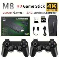 M8 Classic Retro Wireless Video Game Box 4K Console 64GB 20000 Game Classic Wireless Controller