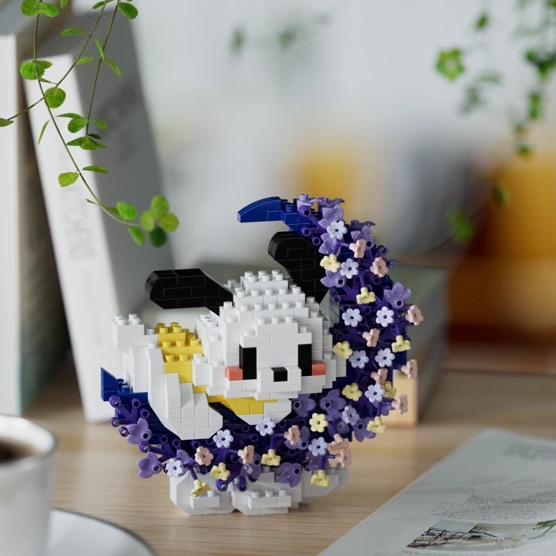 Chao Le Chuang 7345 - 7348 flores interestelares arco iris ramo de flores ensamblaje bloques de construcción juguetes para niños niñas rompecabezas adornos