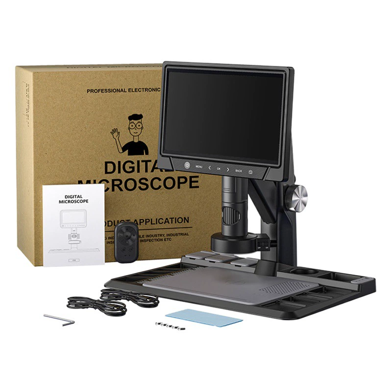 2023 Новый 10-дюймовый зифокальный микроскоп с экраном Электронный цифровой микроскоп Увеличение HD Обслуживание Автоматическая фокусировка
