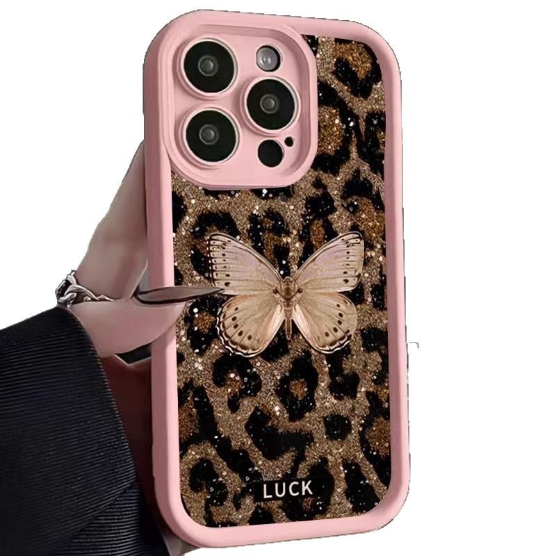 La nueva escalera Sky Eye se aplica a la carcasa del teléfono iphone16pro Apple 15 mariposa 14 estampado de leopardo 13promax/12