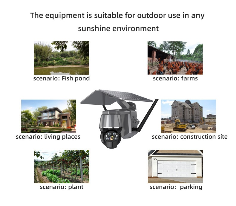Outdoor-PTZ-Kamera, Solarbetrieb, aufladbar