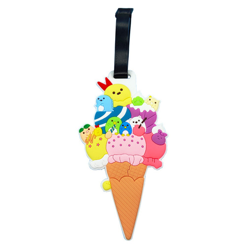 Cartoon cute corner creature PVC soft rubber luggage tag pendant creative luggage tag aircraft checked tag