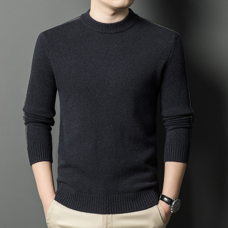 Woolen winter solid color warm base body-friendly sweater for…