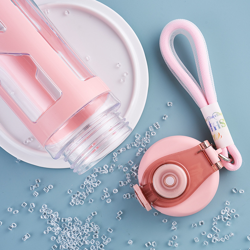 En stock 700ml deportes de verano taza de agua estudiante chica portátil espacio taza deportes hervidor deportes taza de agua doble capa