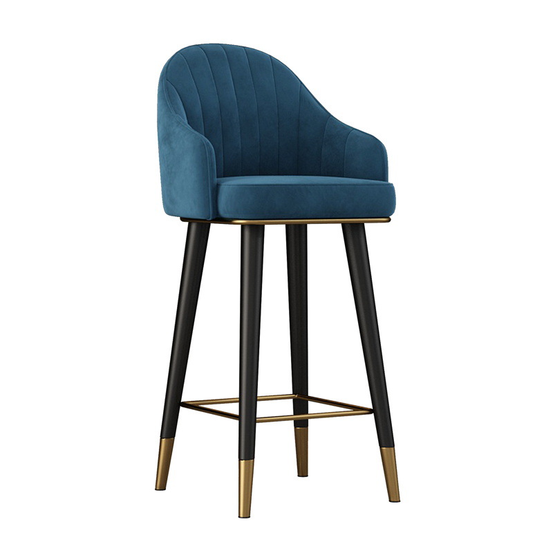 Silla de bar de lujo ligera, silla de cuatro patas, taburetes altos modernos y simples, cajero de bar, taburetes altos.