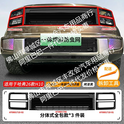 Great Wall Haval H10, integrated: Automobile anti-insect net - 26-models-of-great-wall-haval-h10-insect-proof-net-one-piece-welding-all-inclusive-black-paint-large-lampshade