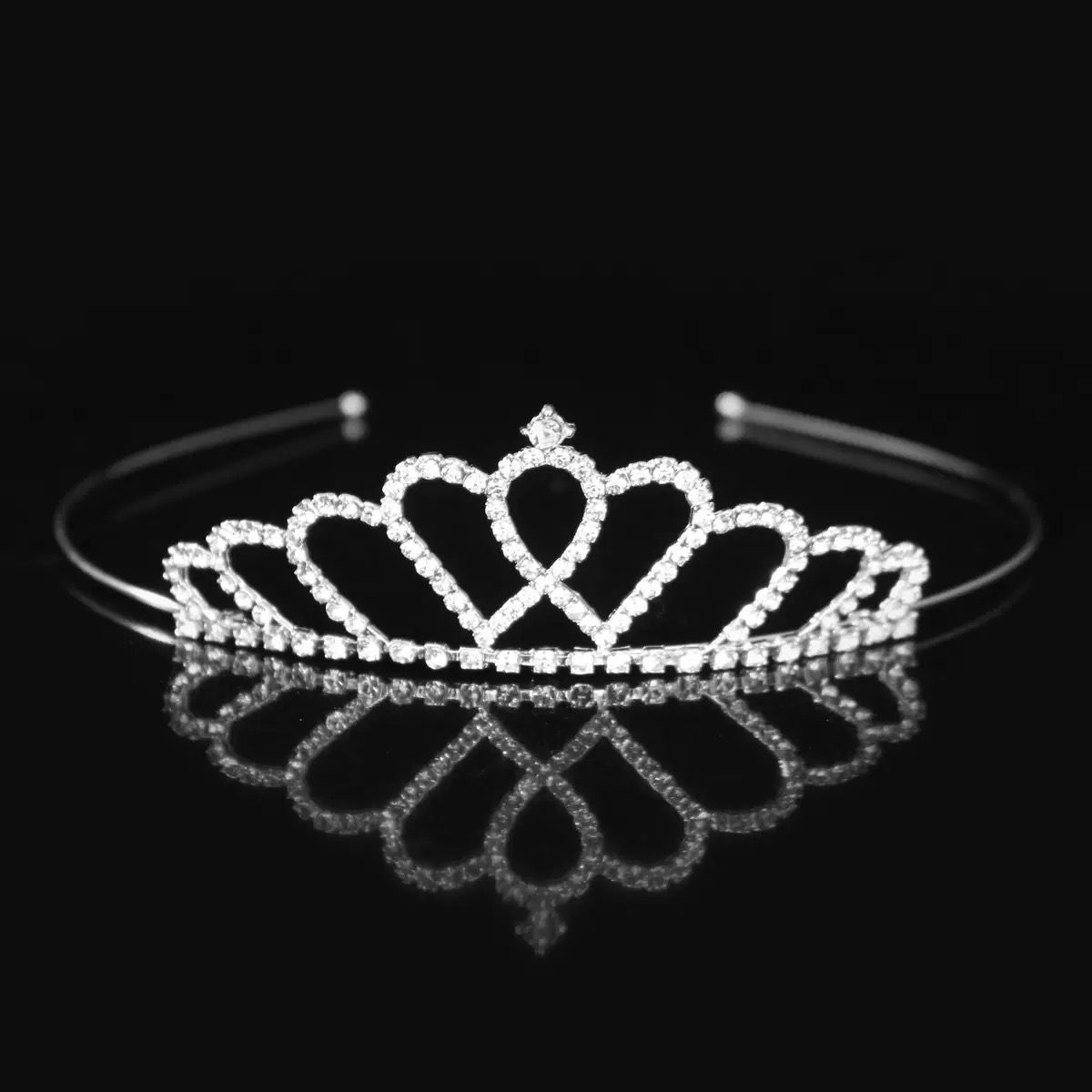 Princesa de moda coreana simple corona de cumpleaños coronas de cabello bandas de alea diamante para niños coronas pequeñas