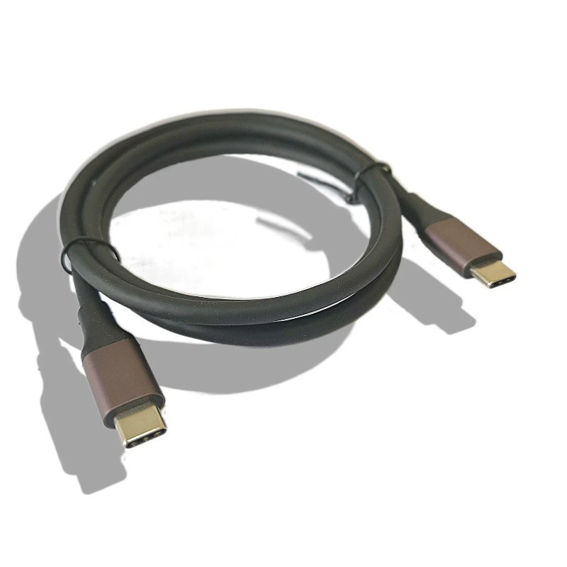 Двухголовый TYPE-C полнофункциональный видеокабель Type-C 3.1 GEN2 10Gbps 60W 4K60Hz 1 м, алюминиевый корпус