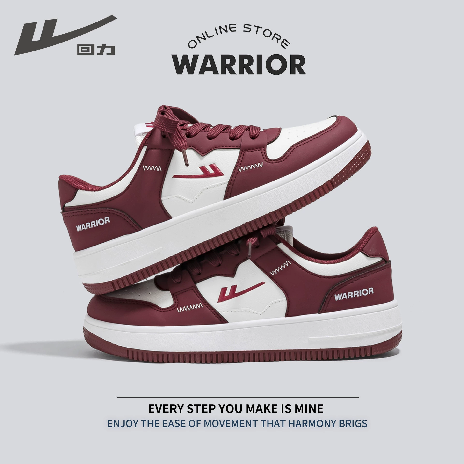 Platform Sneakers (Warrior) Universal White & Decorative Prints, Sizes 35–45